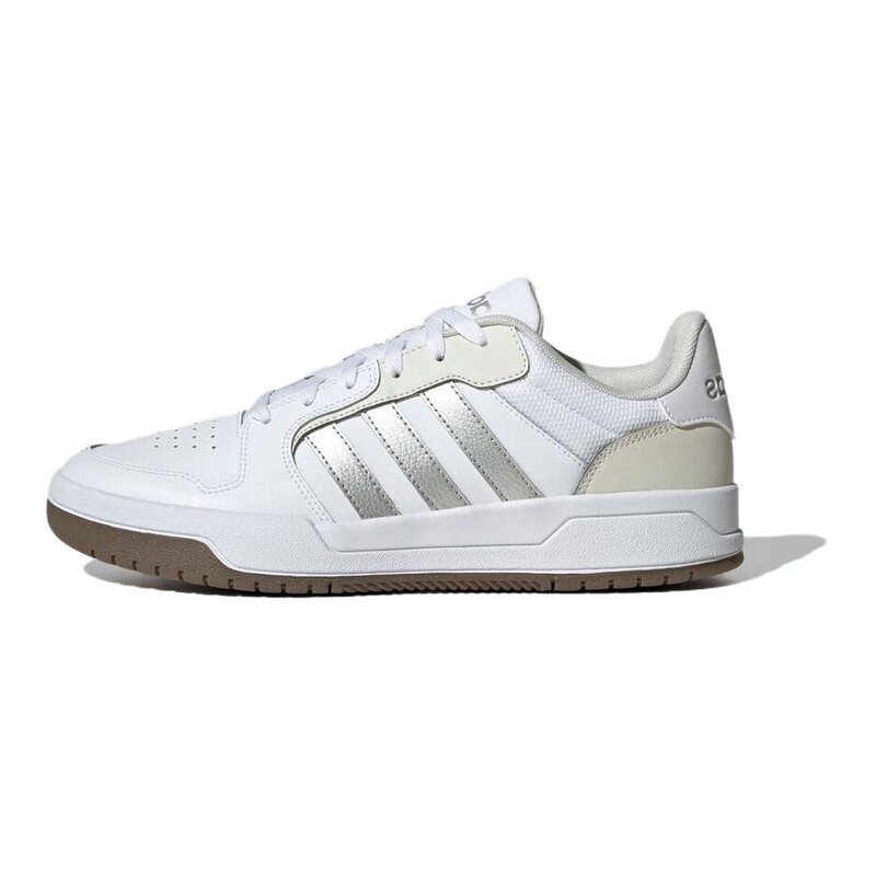 Adidas Lifestyle Casual Shoes White Low-Top Round Toe Lace-Up Autumn Wear-Resistant Fabric Flat Sole