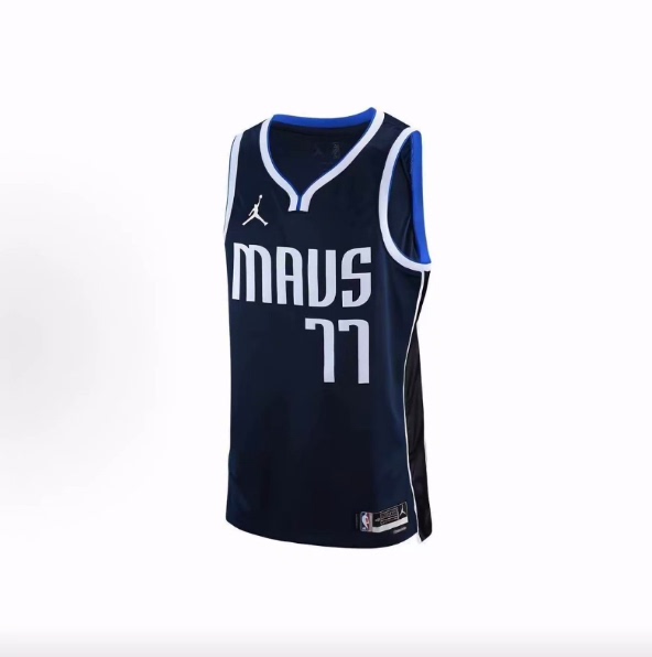 Jordan Doncic No. 77 Nba Solid Color Logo Printed Mesh Quick-Drying Breathable Basketball Vest for Men