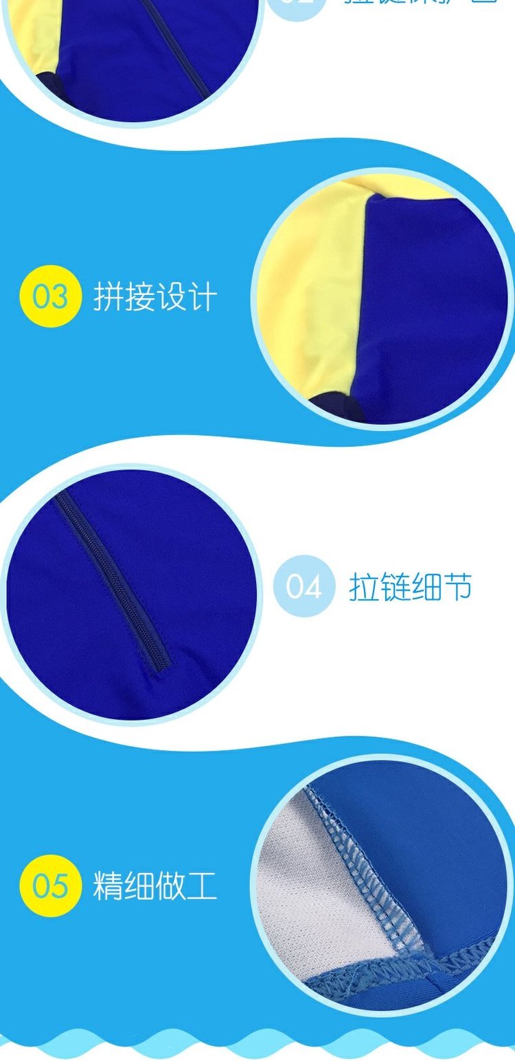 Mùa xuân và mùa hè quần áo bơi bé trai lớn trẻ em áo tắm dài tay một mảnh ấm áp áo tắm dày cho bé trai - Bộ đồ bơi của Kid đồ tắm em bé