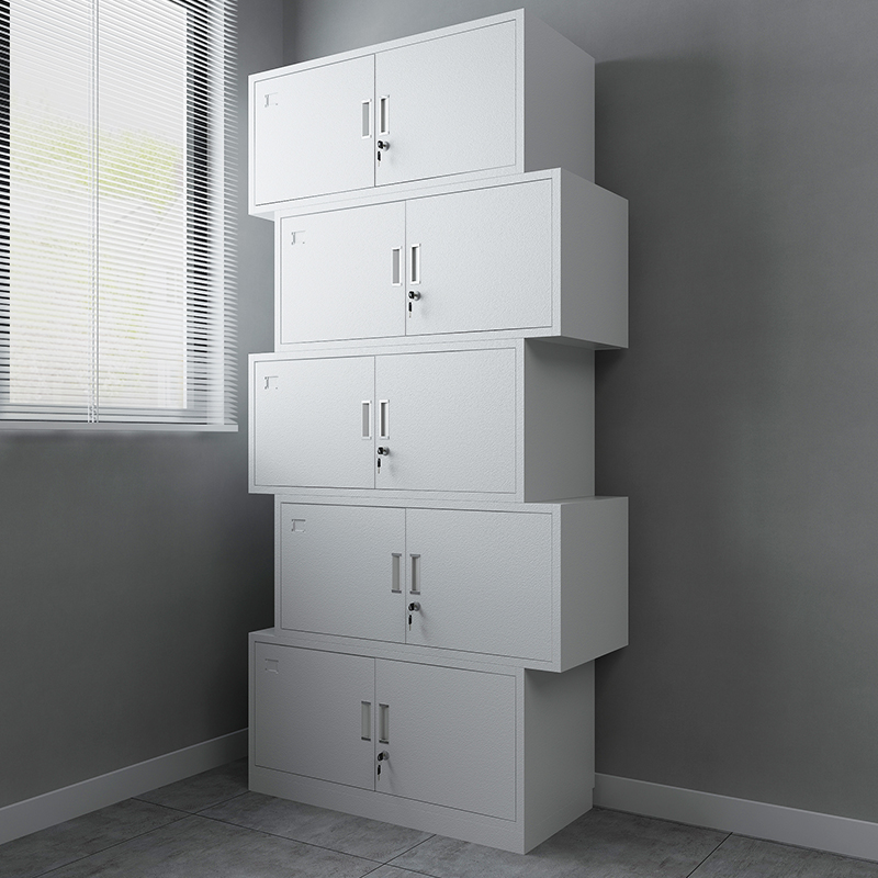 File cabinet, filing cabinet, storage cabinet, two-piece, five-section bookcase, financial voucher, information cabinet, office lock, steel cabinet