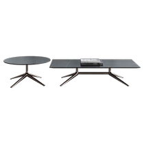 PAULJOHN Italian minimalist coffee table light luxury modern slate tea table living room home high-end simple coffee table combination