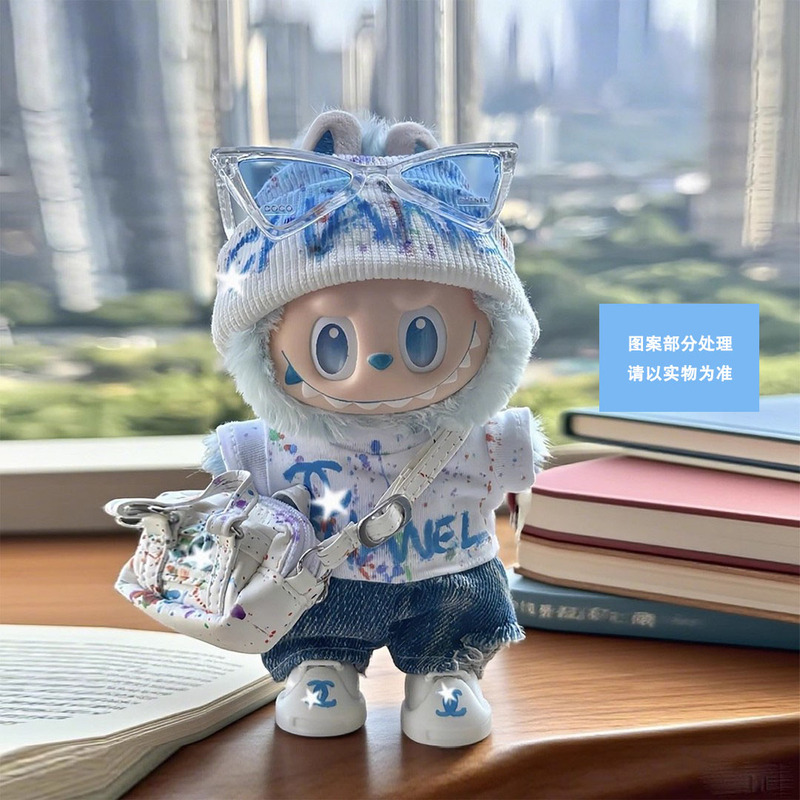 Lucky Applicable Labubu Doll Clothes Front High-Energy Labubu 3.0 Clothing Vinyl Doll Standing Clothes