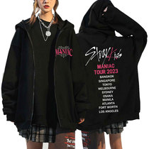 Tour youth printed hooded zipper sweatshirt style fleece cardigan jacket