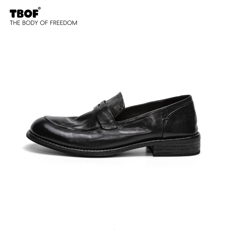 Tbof【Commuting King】Washed Horse Leather Old Money Style Pointed Toe Loafers for Men and Women, Leather Shoes with Leather Soles That Can Be Stepped on Tbof【Commuting King】Washed Horse Leather Old Money Style Pointed Toe Loafers for Men and Women, Leather Shoes with Leather Soles That Can Be Stepped on