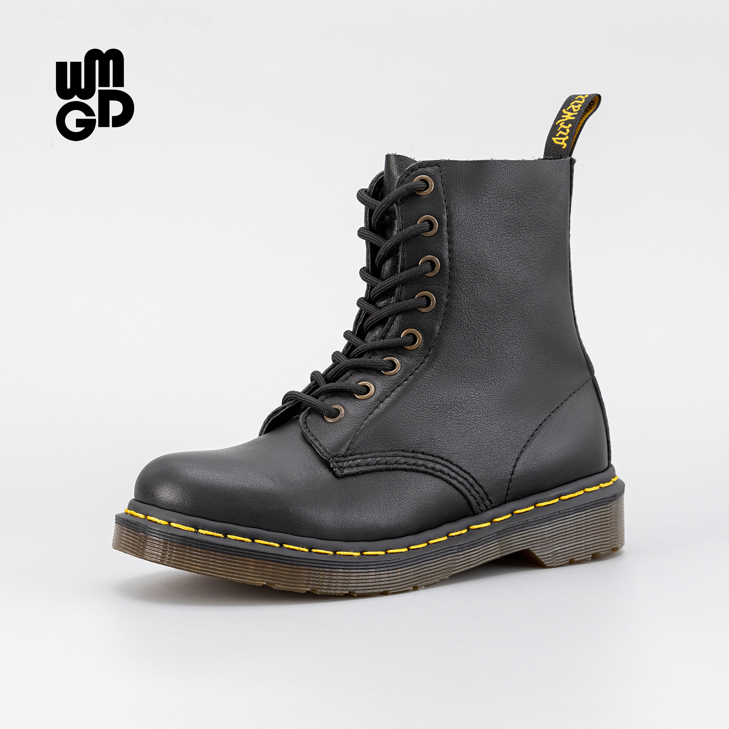 WMGD Nameless Highlands Copper Buckle 1460 Martin Boots Women's 8-Hole Nappa Soft Leather British Style Leather Boots Men