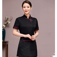 Черный фартук, короткий рукав