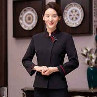 Дамы с длинными рукавами черный/одиночный топ