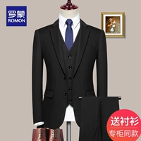 [12 -peece Set] Двойной джентльмен черный топ+брюки+рубашка+жилет