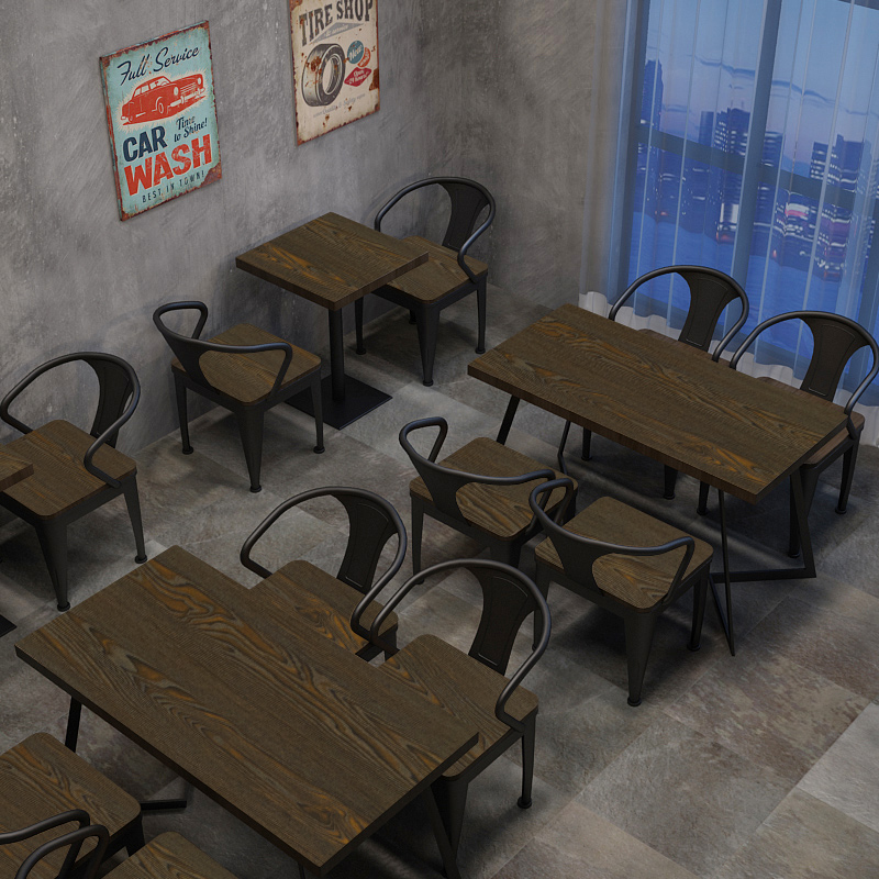 Industrial style tables and chairs tables and stools shop special tables and chairs restaurant table and chair combination for spicy hot shop