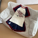 Спортивный универсальный летний приталенный комплект для отдыха, короткий рукав