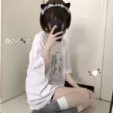 Оригинальная японская милая летняя футболка с коротким рукавом, оверсайз, короткий рукав