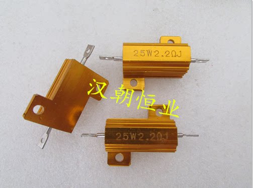 Gold Aluminum Shell Resistance 25W 2 2R 2 2 Ω High Power