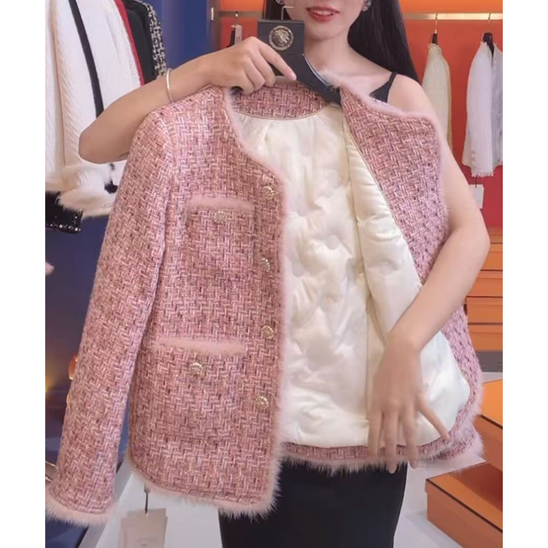 This Year's Popular Women's Jacket 2024 New Trendy Autumn and Winter Tweed with Cotton for Petite Women This Year's Popular Women's Jacket 2024 New Trendy Autumn and Winter Tweed with Cotton for Petite Women