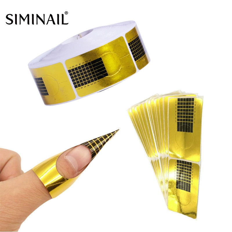 Dụng cụ làm móng 100/500 Dụng cụ giữ giấy Nail Hình chữ nhật Vàng Chủ sở hữu giấy mở rộng - Công cụ Nail