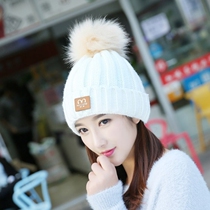Hat female winter student tide Korean knitted Baotou autumn and winter plus velvet wild wool hat warm ear protection leisure