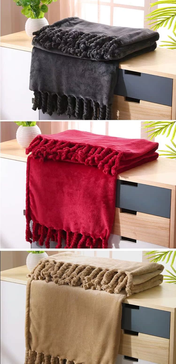 Gnzpire / Vàng dệt chăn đa năng flannel chăn mùa xuân và mùa thu chăn chăn giải trí chăn ngủ trưa - Ném / Chăn chăn nhung