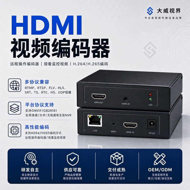 HDMI Encoder Streaming Screen Recording HDMI to Onvif Computer Screen Recording Gb 4K Srt Trtc