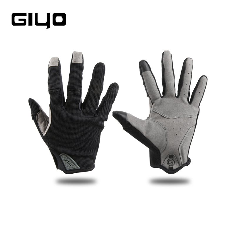 GIYO bike mountaineering caravan outdoor sports long finger all finger touch screen gloves windproof and warm men and women for autumn and winter riding