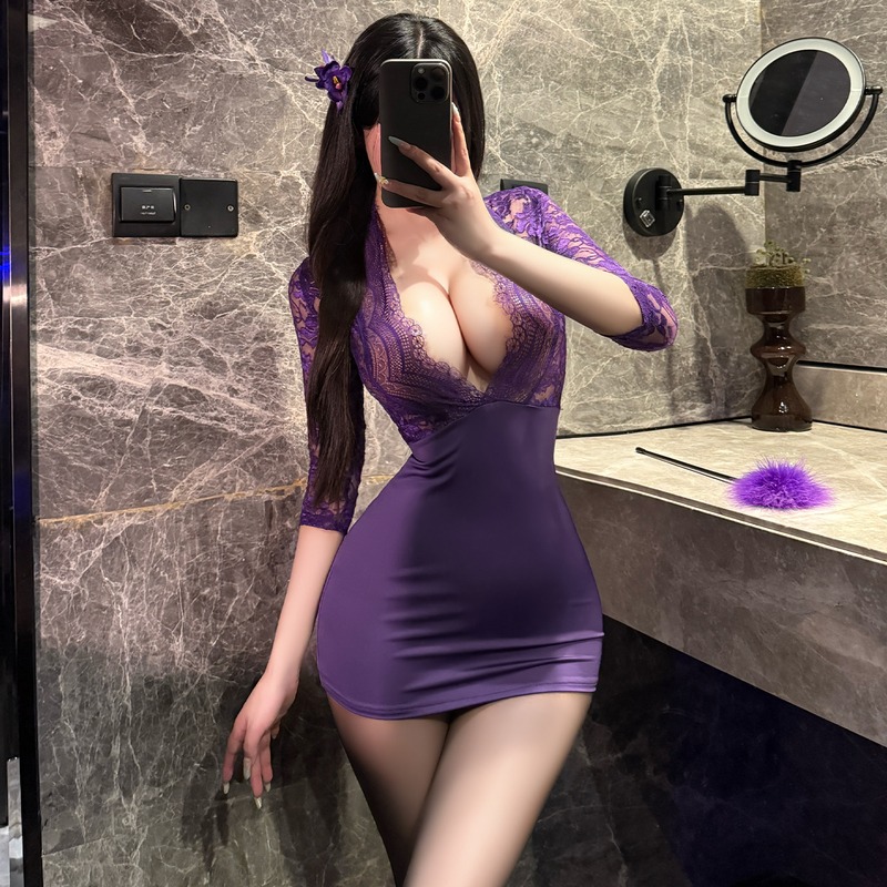 Emotional and Fun Lace Disposable Lingerie Set for Women, Seductive and Emotionally Stimulating