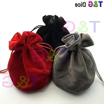 top quality dice bag jewelry packing velvet bag 6*5 5 velve