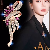 Rhinestone brooch female high-grade temperament Pearl corsage sweater jacket suit clothing accessories decoration buckle Pin Pin