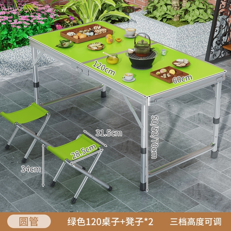 Aluminum Alloy Household 2025 Conference 1.35m Outdoor Stall Folding Table Simple Table and Chairs for Outdoor Dining