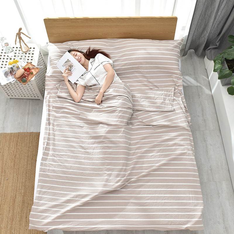 Túi ngủ du lịch, bẩn, cotton, siêu nhẹ, cotton modal, túi ngủ bẩn, du lịch khách sạn, chăn - Túi ngủ túi ngủ shopee