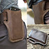 Leather mobile phone bag, portable and practical mobile phone waist bag, men's belt mobile phone waist bag, men's outdoor sports waist bag