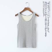 Người phụ nữ mùa đông mới đáy xuống vest để bảo vệ eo cộng với nhung thở không tay mùa thu đồ lót và mùa đông ấm áp màu xanh lá cây dày.