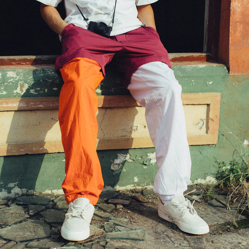 Kizzles Convertible Pant Shorts and Pants, Detachable, Multi-Color Patchwork Skateboard Pants