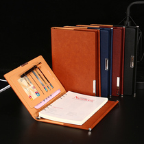 A5 Business loose-leaf notebook Stationery book Student thickened diary Creative notepad set custom LOGO