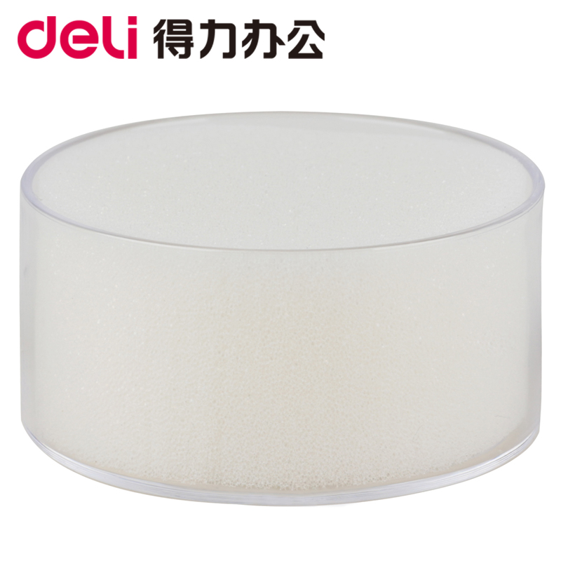 Deli sponge cylinder 9102 office financial supplies round money wet hand wet cylinder water tank sponge material