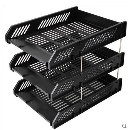 Deli 9209Z Файл сиденье Трехнологическое пластиковое горизонтальное ящик для файлов Настройка полки хранилища данных Корзина Multi -layer