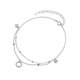 s925 silver sparkling diamond ring anklet spring and summer double layer simple temperament diamond ເຄື່ອງປະດັບຕີນຂອງແມ່ຍິງແບບເກົາຫຼີ S4722 ເຄື່ອງປະດັບເງິນ