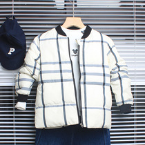 Childrens down jacket school uniform artifact thin boys short medium and large childrens autumn and winter new winter clothing down liner