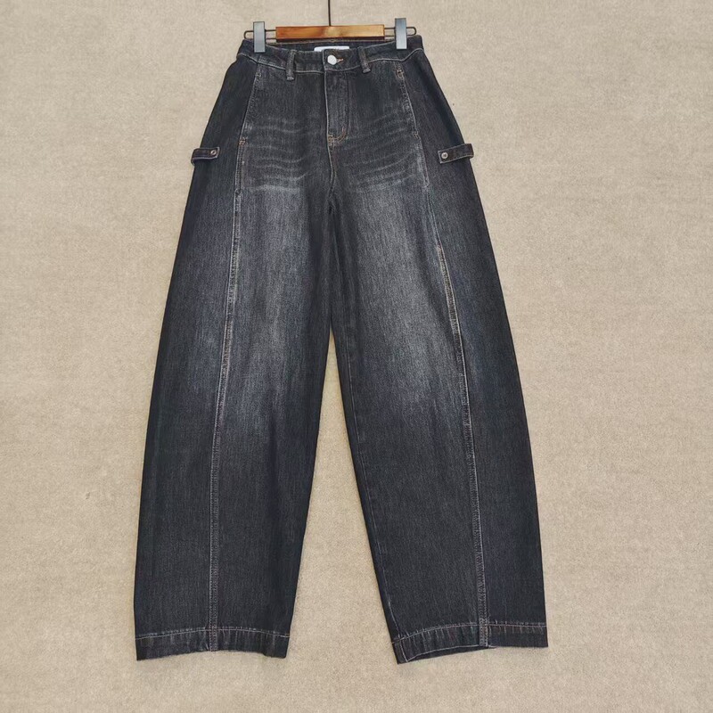 Lele-Merrill Sisters丨Knight Blue Workwear Jeans丨Machine Washable Length 104 5D078 Lele-Merrill Sisters丨Knight Blue Workwear Jeans丨Machine Washable Length 104 5D078