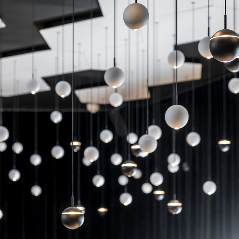 Jingnan bedroom bedside American retro shop dining room table combination decoration hotel dining room ball living room small chandelier