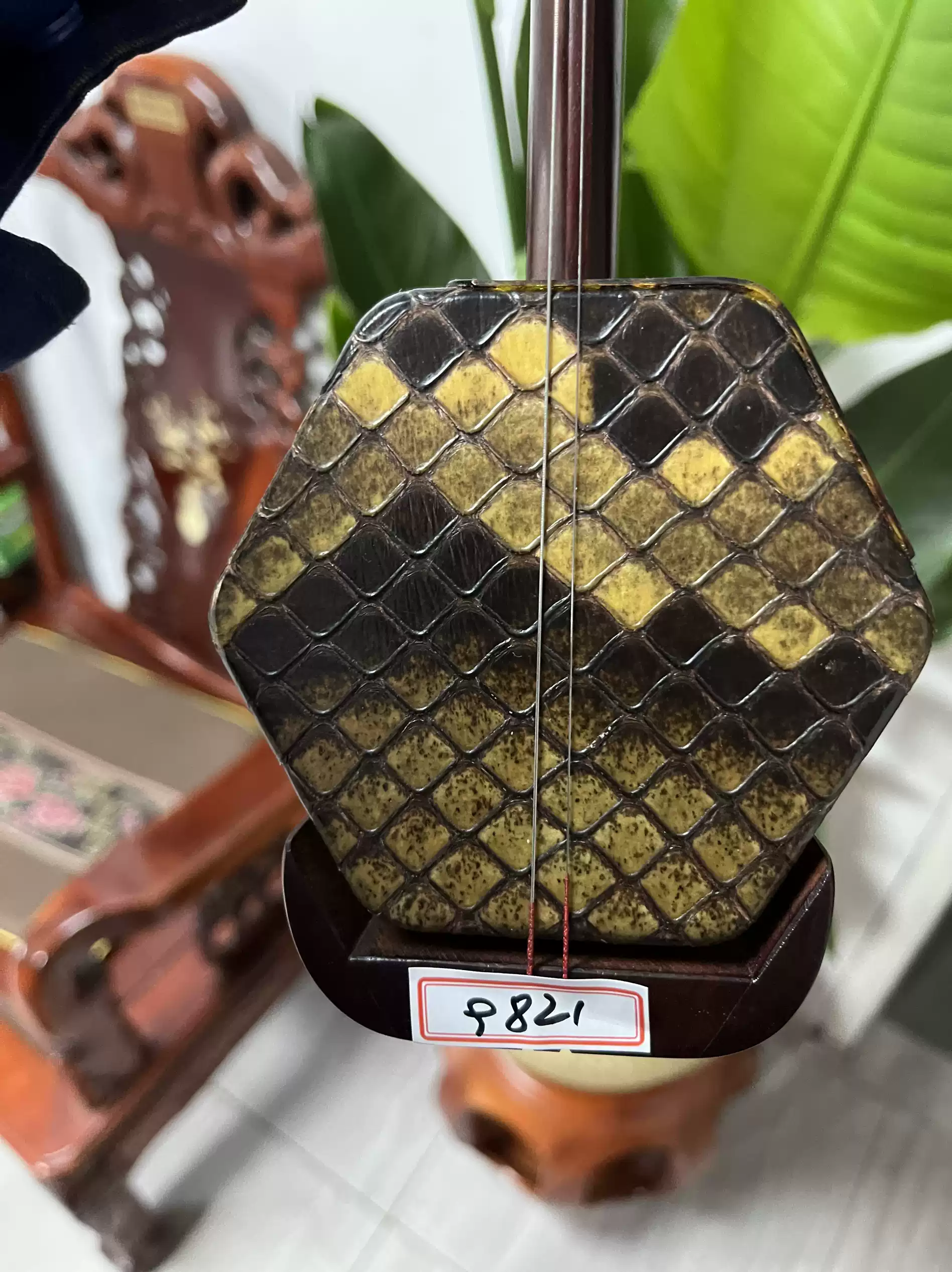 苏州手工小叶紫檀二胡印度紫檀木专业二胡表演用六角形实木二胡