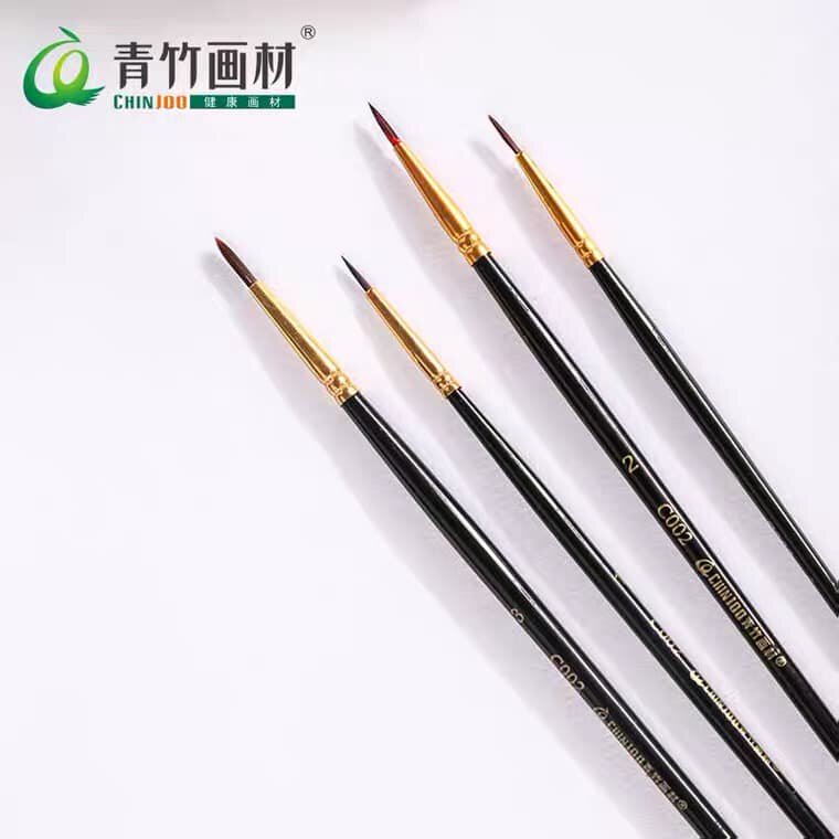 Green Bamboo Import Nylon Hook Thread Pen Sketch Side Water Powder Propylene Water Color Oil Paintbrush Beginner Craftsman Plotter Xinjiang Pictorial Material