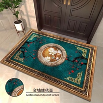 New Chinese-style door Golden Diamond velvet entrance home entrance hall water absorbent non-slip foot pad entrance door outside floor mat