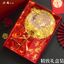 Group fan wedding bride Chinese style Xiuhe wedding hand-held Flower fan finished diy material package Handmade ancient wind married