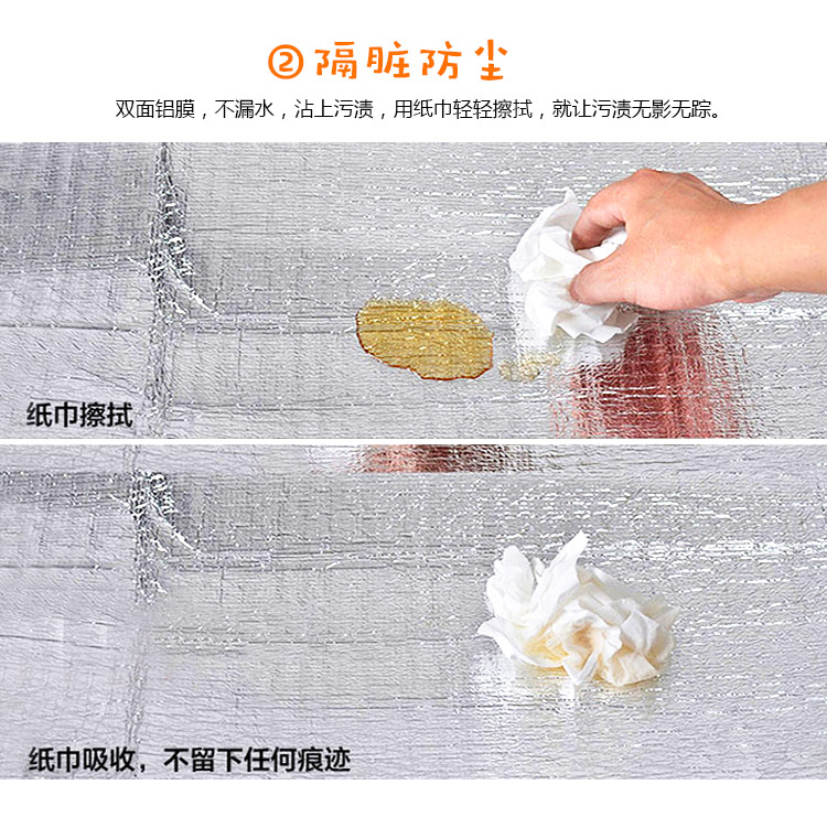 Du hành thời gian ngoài trời 3X3 mét tăng độ dày thảm hai mặt màng nhôm nhiều người cắm trại thảm cỏ không thấm nước - Thảm chống ẩm / Mat / Gối thảm xốp trải sàn