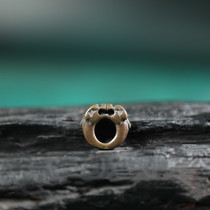 Tibetan hand-made small-size Lima copper animal head clips with bead beads and Buddha beads bracelet separator accessories