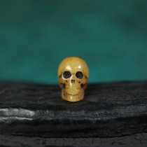 8mm precision carving oily and transparent old material yak bone corpse Buddha forest master with beads Tibetan style play old spirit bone skull