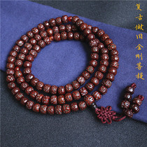 Tibet natural grinding and polishing Vajra Bodhi child Buddha beads Tibetan vintage Vajra Bodhi 108 hand-strung rosary beads
