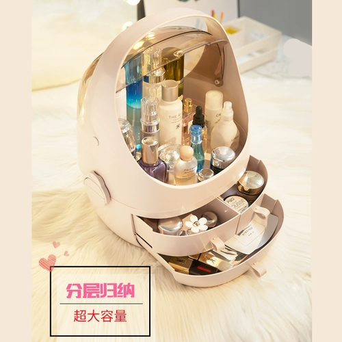Косметическая вместительная и большая коробка для хранения для ухода за кожей, настольный туалетный столик, помада, популярно в интернете