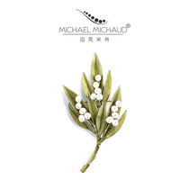 Michael Michaud ash tree brooch female corsage accessories anti-light pin fixed clothes