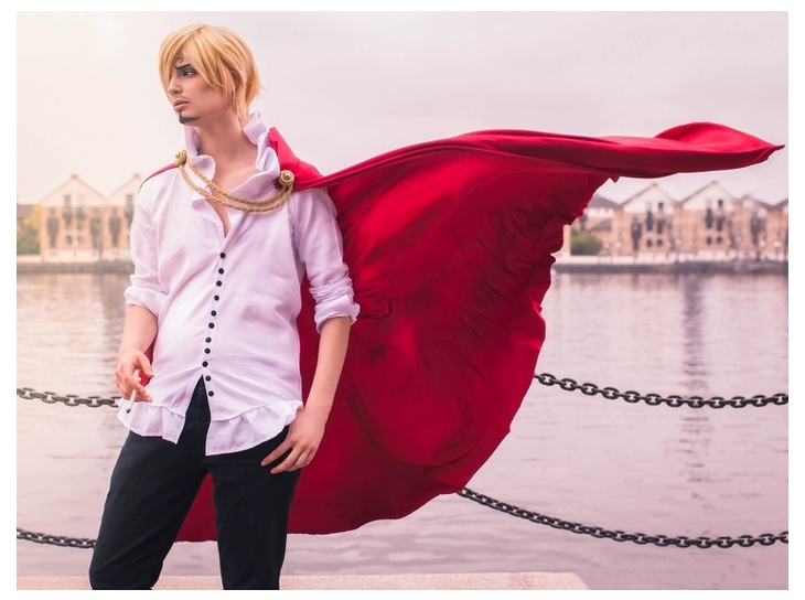 Tùy Chỉnh 
            Một Mảnh Sanji/Sanji Áo Choàng Đỏ Hoạt Hình Cosplay Quần Áo Nam Tùy Chỉnh/Bộ Tóc Giả Mua Riêng