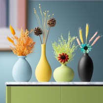 Nordic ceramic small Vase ornaments living room flower arrangement creative simple TV cabinet table dry flower light luxury decorations