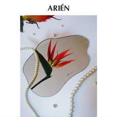 香薰托盘 arién瓦尔登湖 专利设计可爱曲线湖泊镜面玻璃托盘杯垫 构图利器
